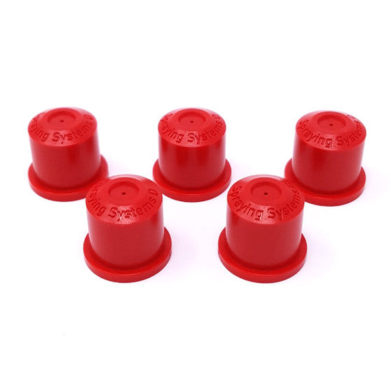 Pack of 5 red misting nozzles, for use with spray line marking machines like our Eco Club & Eco Pro.